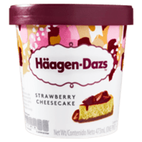 SORVETE STRAWBERRY CHEESECAKE HAAGEN-DAZS 473ML SORVETE STRAWBERRY CHEESECAKE HAAGEN-DAZS 473ML