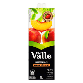 SUCO DE PÊSSEGO DEL VALLE MAIS 1L SUCO DE PÊSSEGO DEL VALLE MAIS 1L