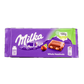 CHOCOLATE MILKA 100G WHOLE HAZELNUT CHOCOLATE MILKA 100G WHOLE HAZELNUT