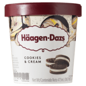 SORVETE COOKIES E CREAM HAAGEN-DAZS 473ML SORVETE COOKIES E CREAM HAAGEN-DAZS 473ML