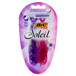 DEPILADOR  WOMAN BIC SOLEIL ROXO E ROSA COM 2 UNIDADES DEPILADOR  WOMAN BIC SOLEIL ROXO E ROSA COM 2 UNIDADES