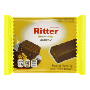 BARRA CEREAL RITTER 75GR C/03 BROWNIE C/CHOC BARRA CEREAL RITTER 75GR C/03 BROWNIE C/CHOC