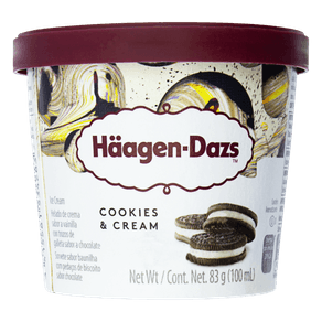SORVETE COOKIES CREAM HAAGEN-DAZS 100ML SORVETE COOKIES CREAM HAAGEN-DAZS 100ML
