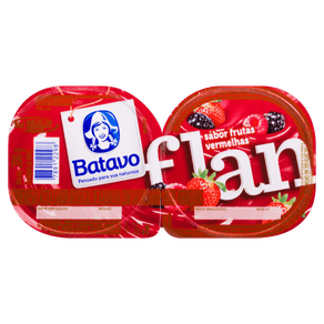 SOBREMESA FLAN BAUNILHA E CALDO DE FRUTAS VERMELHAS BATAVO 200G SOBREMESA FLAN BAUNILHA E CALDO DE FRUTAS VERMELHAS BATAVO 200G