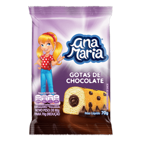 BOLINHO ANA MARIA 70G GOTAS CHOCOLATE BOLINHO ANA MARIA 70G GOTAS CHOCOLATE