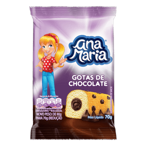 BOLINHO ANA MARIA 70G GOTAS CHOCOLATE