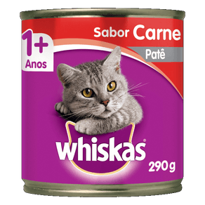RAÇÃO PARA GATOS CARNE PATÊ DE WHISKAS 290G RAÇÃO PARA GATOS CARNE PATÊ DE WHISKAS 290G