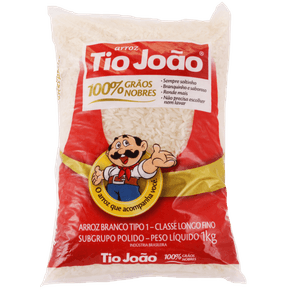 ARROZ BRANCO TIO JOÃO 1KG