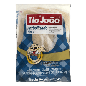 ARROZ PARBOILIZADO COM 8 SAQUINHOS TIO JOÃO ARROZ PARBOILIZADO COM 8 SAQUINHOS TIO JOÃO
