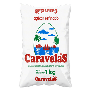 AÇÚCAR REFINADO CARAVELAS 1KG AÇÚCAR REFINADO CARAVELAS 1KG