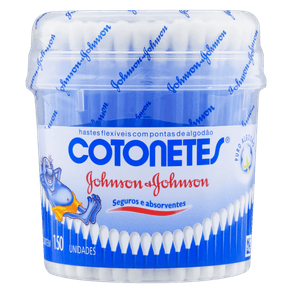 COTONETES JOHNSONS POTE COM 150 UNIDADES COTONETES JOHNSONS POTE COM 150 UNIDADES