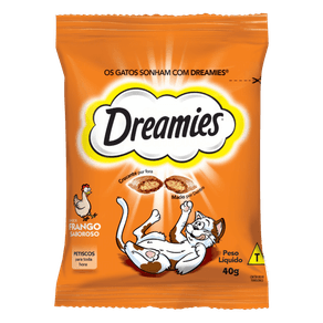 PETISCO PARA GATOS SABOR FRANGO DREAMIES 40GR PETISCO PARA GATOS SABOR FRANGO DREAMIES 40GR