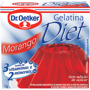 GELATINA DR OETKER 12GR DIET MORANGO GELATINA DR OETKER 12GR DIET MORANGO