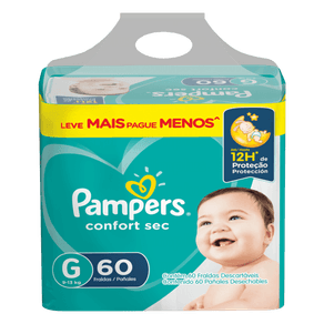 FRALDA PAMPERS CS SUPER FORTEBAG G C/60 FRALDA PAMPERS CS SUPER FORTEBAG G C/60