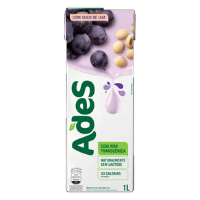 ALIMENTO DE SOJA SABOR UVA ADES 1L ALIMENTO DE SOJA SABOR UVA ADES 1L
