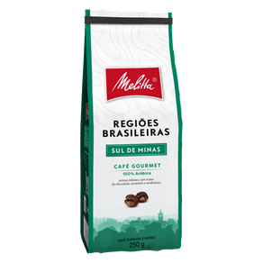 CAFÉ TORRADO E MOÍDO REGIÕES BRASILEIRAS SUL DE MINAS MELITTA 250GR CAFÉ TORRADO E MOÍDO REGIÕES BRASILEIRAS SUL DE MINAS MELITTA 250GR