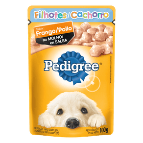RAÇÃO PARA FILHOTES SABOR FRANGO PEDIGREE SACHÊ 100GR RAÇÃO PARA FILHOTES SABOR FRANGO PEDIGREE SACHÊ 100GR