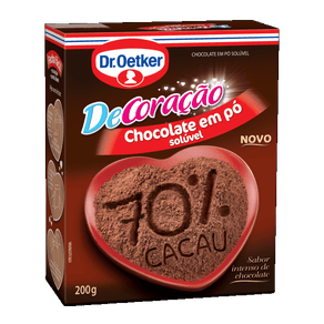 CHOCOLATE 70% CACAU DR OETKER 200GR CHOCOLATE 70% CACAU DR OETKER 200GR
