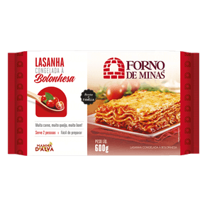 LASANHA BOLONHESA FORNO DE MINAS 600G LASANHA BOLONHESA FORNO DE MINAS 600G
