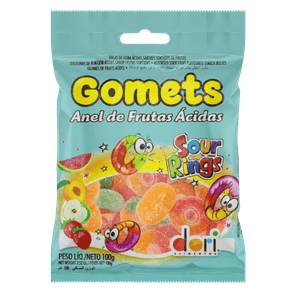 BALA DORI 100GR GOMETS FRUTAS ANEL ACIDA BALA DORI 100GR GOMETS FRUTAS ANEL ACIDA