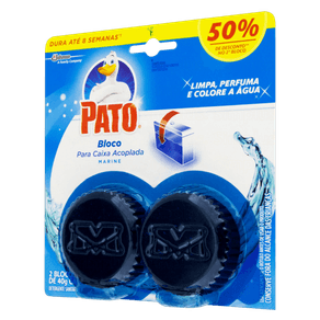 DESINFETANTE EM BLOCO CAIXA ACOPLADA MARINE PATO 48GR COM 2 UNIDADES DESINFETANTE EM BLOCO CAIXA ACOPLADA MARINE PATO 48GR COM 2 UNIDADES