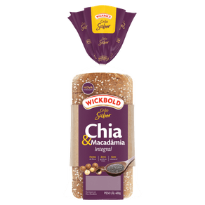 PÃO WICKBOLD 400G GRÃO SABOR CHIA E MACADÂMIA PÃO WICKBOLD 400G GRÃO SABOR CHIA E MACADÂMIA