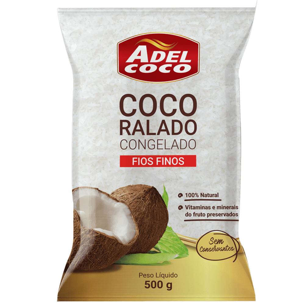COCO MÉDIO CONGELADO ADELCOCO 500G - supermercadosimperatriz
