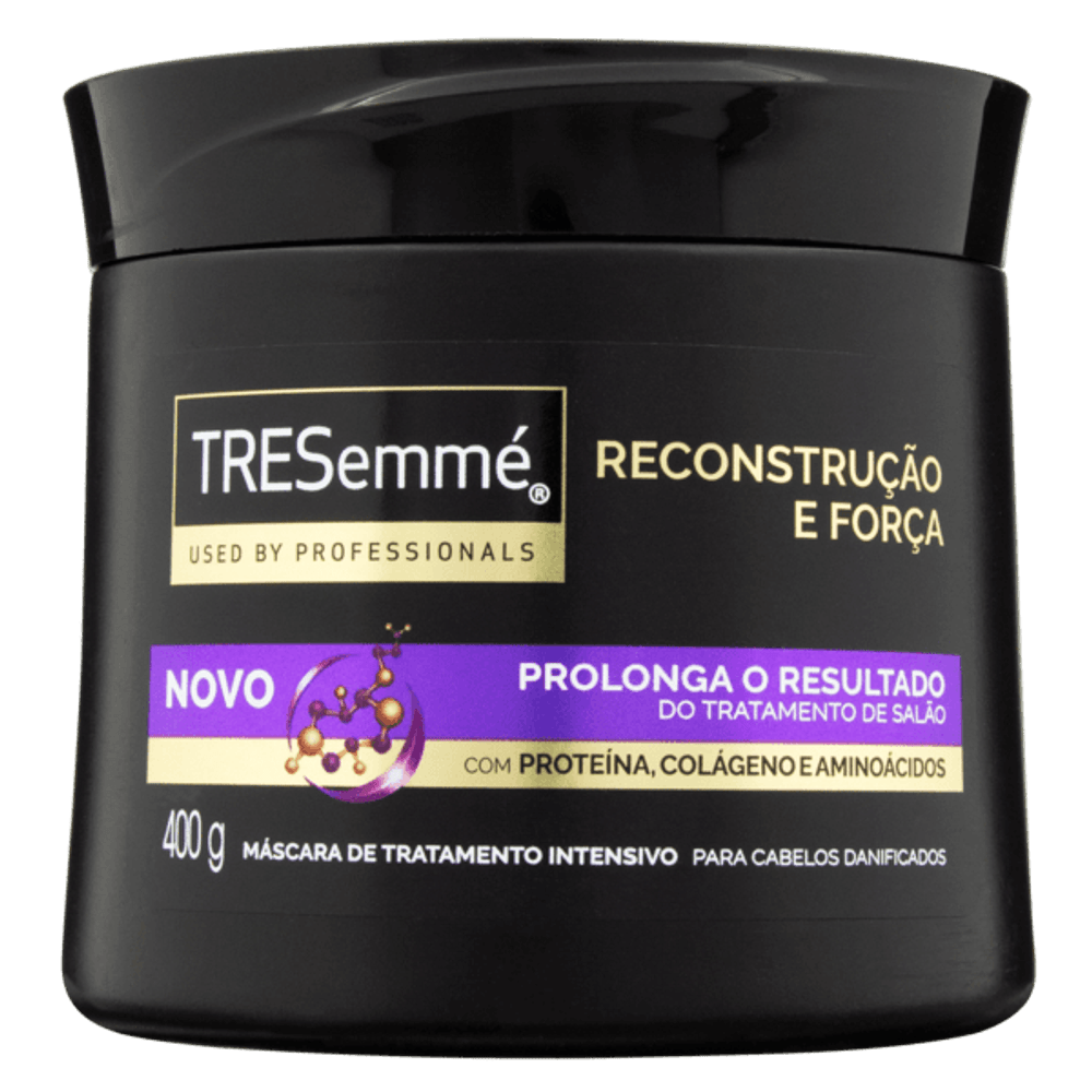 CREME DE TRATAMENTO RECONSTRUÇÃO E FORÇA TRESEMMÉ 400G ...