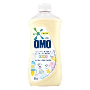 LAV ROUPAS OMO 900ML FINAS DELICADA BEBE