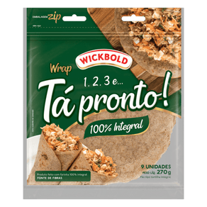PÃO WICKBOLD 270G TORTILHA WRAP TA PRONTO INTEGRAL PÃO WICKBOLD 270G TORTILHA WRAP TA PRONTO INTEGRAL