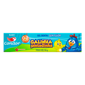 GEL DENTAL SEM FLÚOR GALINHA PINTADINHA CONDOR 50GR GEL DENTAL SEM FLÚOR GALINHA PINTADINHA CONDOR 50GR