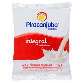LEITE EM PÓ PIRACANJUBA 400G INTEGRAL INSTANTÂNEO LEITE EM PÓ PIRACANJUBA 400G INTEGRAL INSTANTÂNEO