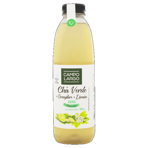 CHÁ VERDE DE GENGIBRE E LIMÃO CAMPO LARGO GARRAFA 900ML CHÁ VERDE DE GENGIBRE E LIMÃO CAMPO LARGO GARRAFA 900ML