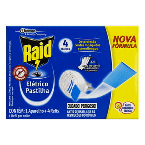 INSETICIDA ELÉTRICO PASTILHA RAID 12H INSETICIDA ELÉTRICO PASTILHA RAID 12H