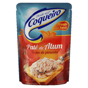 PATÊ DE ATUM COQUEIRO 170G SACHÊ COM PIMENTA PATÊ DE ATUM COQUEIRO 170G SACHÊ COM PIMENTA