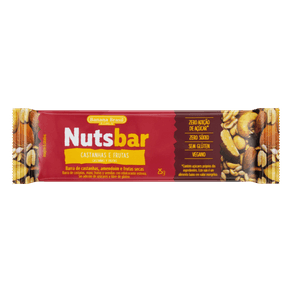 BARRA NUTS BANANA BR 25 GR CASTAN E FRUTAS BARRA NUTS BANANA BR 25 GR CASTAN E FRUTAS
