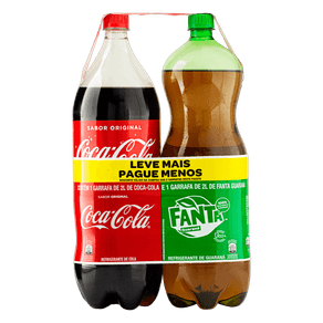 KIT REFRIGERANTE COCA + GUARANÁ FANTA 2L KIT REFRIGERANTE COCA + GUARANÁ FANTA 2L