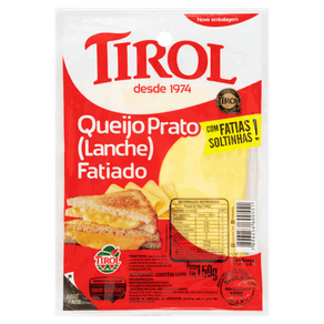 QUEIJO PRATO FATIADO TIROL 150G QUEIJO PRATO FATIADO TIROL 150G