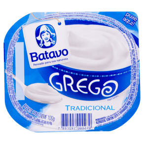 IOGURTE TRADICIONAL GREGO BATAVO 100G IOGURTE TRADICIONAL GREGO BATAVO 100G