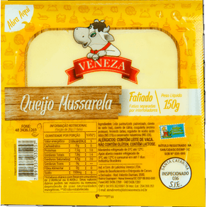 QUEIJO MUSSARELA FATIADO VENEZA 150G QUEIJO MUSSARELA FATIADO VENEZA 150G