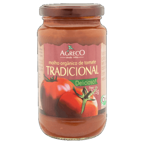 MOLHO DE TOMATE AGRECO 325G ORGÂNICO MOLHO DE TOMATE AGRECO 325G ORGÂNICO