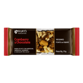 BARRA NUTS HARTS NATURAL 35G PC CRANBERRY/CHOCO