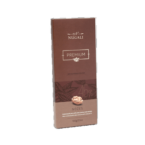 CHOCOLATE NUGALI 100GR TABLETE AO LEIT C/NOZES CHOCOLATE NUGALI 100GR TABLETE AO LEIT C/NOZES
