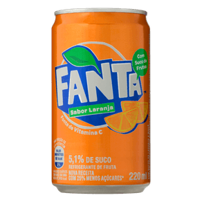 REFRIGERANTE FANTA 220ML LATA LARANJA REFRIGERANTE FANTA 220ML LATA LARANJA