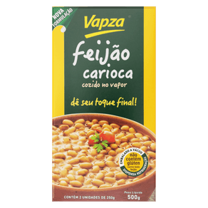 FEIJÃO VAPZA 500G CARIOCA TEMPERADO FEIJÃO VAPZA 500G CARIOCA TEMPERADO