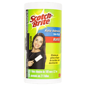 ROLO ADESIVO TIRA PÊLOS SCOTCH BRITE REFIL 21 FOLHAS ROLO ADESIVO TIRA PÊLOS SCOTCH BRITE REFIL 21 FOLHAS