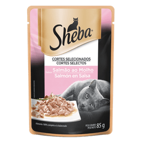 RAÇÃO PARA GATOS SALMÃO AO MOLHO SACHÊ SHEBA 85GR RAÇÃO PARA GATOS SALMÃO AO MOLHO SACHÊ SHEBA 85GR