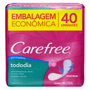 PROTETOR TODO DIA SEM PERFUME CAREFREE COM 40 UNIDADES PROTETOR TODO DIA SEM PERFUME CAREFREE COM 40 UNIDADES