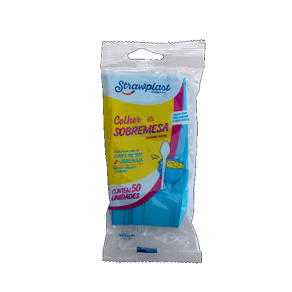 COLHER STRAWPLAST FESTA C/50 AZUL COLHER STRAWPLAST FESTA C/50 AZUL