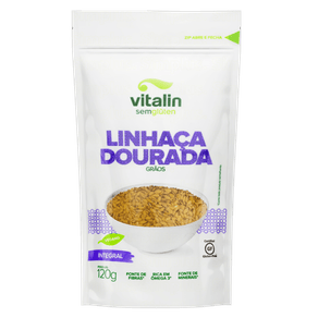LINHACA DOURADA INTEGRAL EM GRÃOS VITALIN 120G LINHACA DOURADA INTEGRAL EM GRÃOS VITALIN 120G